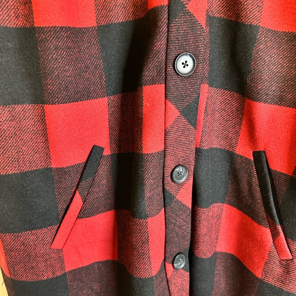 NWT Torrid Red and Black Checkered Utility Shacket Jacket - Picture 4 of 12